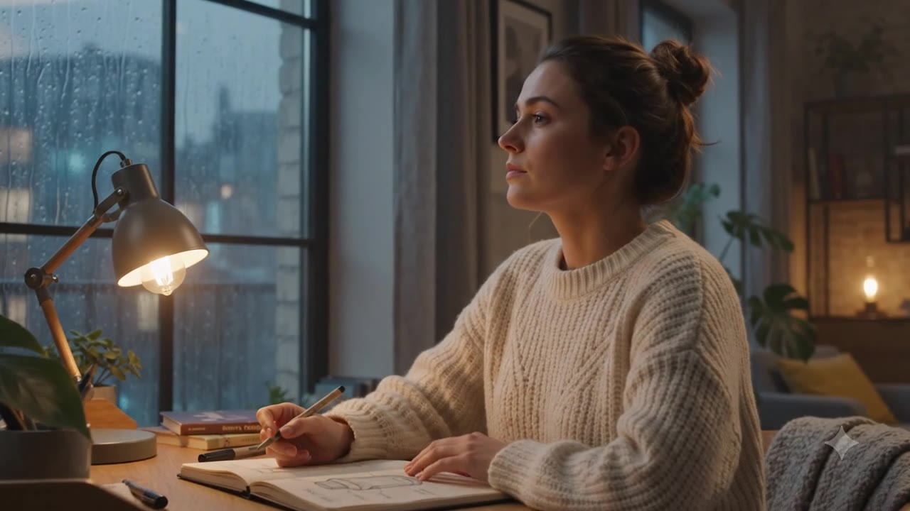 Cinematic Continuous Shot — Designer's Rainy Window