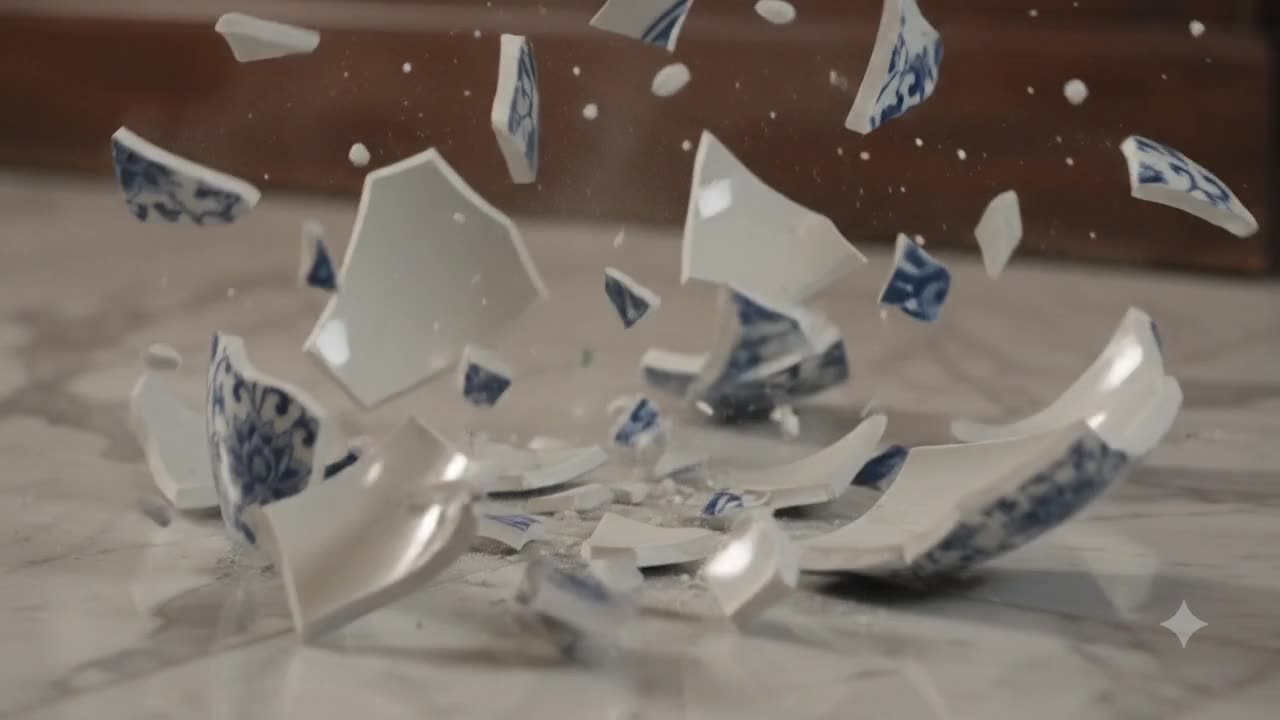 Slow Motion Physics Test: Ceramic Vase Shatter